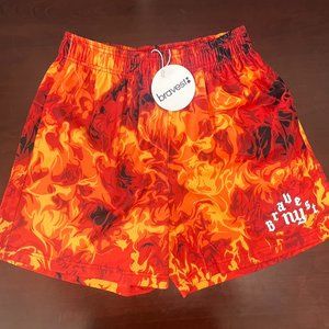 Bravest Studios Inferno Flame Red/Orange Shorts Size XL Brand New with Bag
